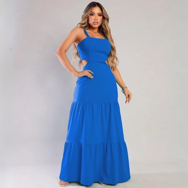 Vestido Longo Alça Fina