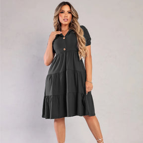 Vestido Com Gola Confortável
