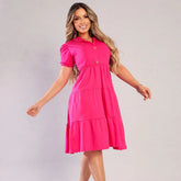 Vestido Com Gola Confortável