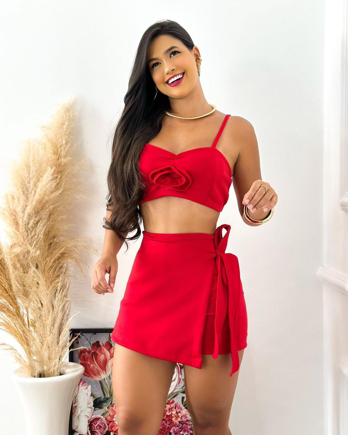 Conjunto Feminino Tricot Cropped