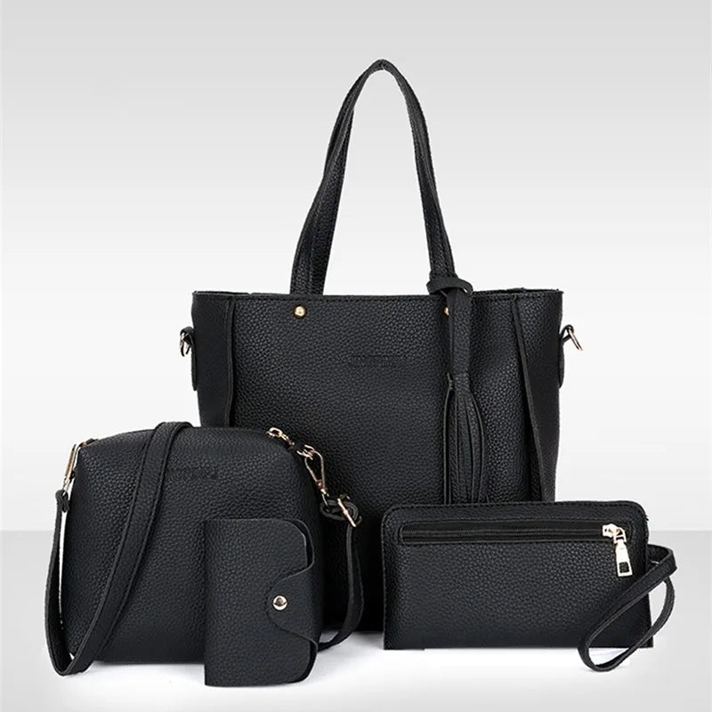 Kit Bolsa Feminina 4 Peças