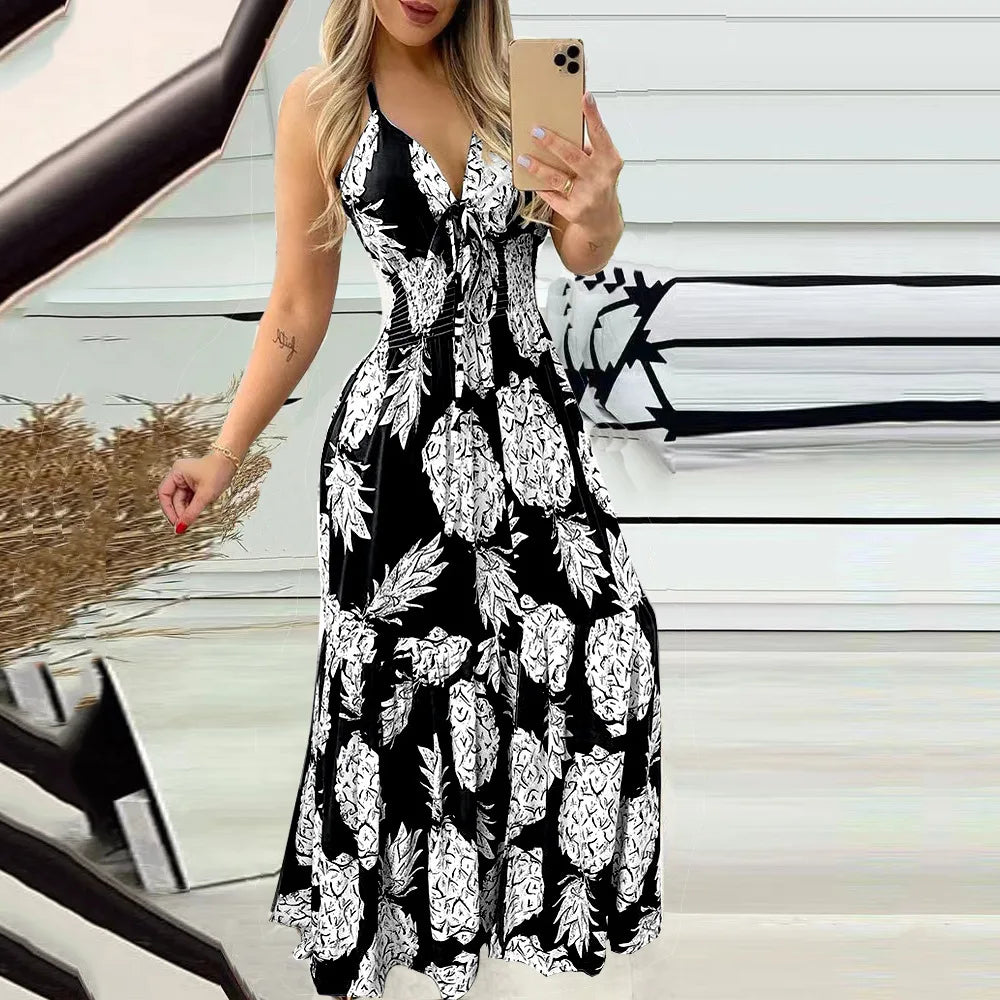 Vestido Longo Florido Confortável