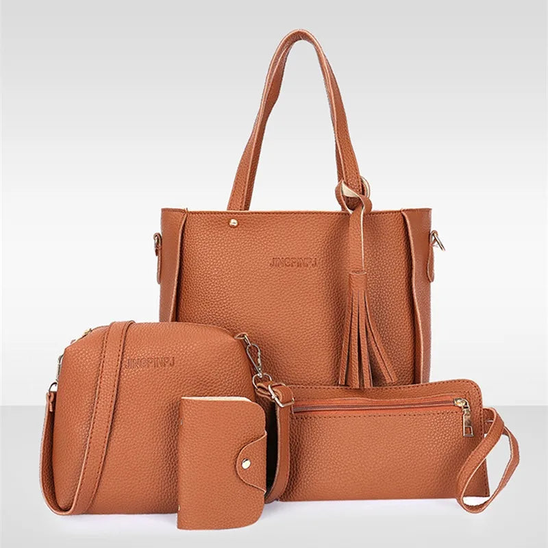 Kit Bolsa Feminina 4 Peças